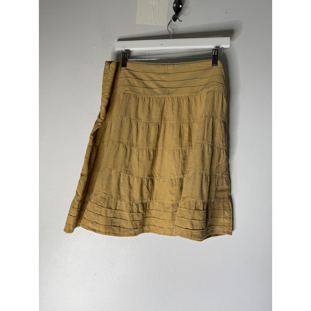 Womens Mossimo Supply 100% Cotton Skirt Size 15 Western Boho Summer Vibes brown - Picture 2 of 5